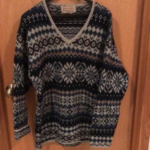 Abercrombie Vintage Vneck Wool Sweater Size S